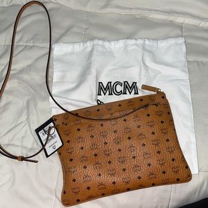 MCM Crossbody Pouch in Visetos Original